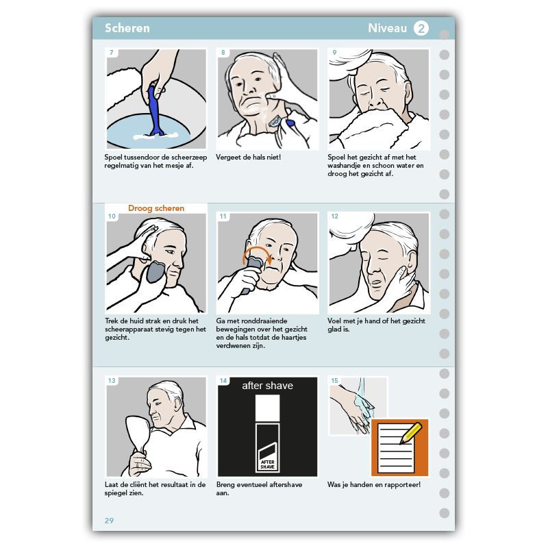 Uitgelezene Visuele stappenplannen voor mantelzorgers en verzorgenden in de OR-17