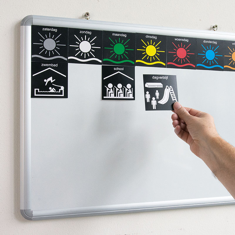 bijeenkomst Kan worden genegeerd Tegenstander Magnetisch planboard met ruim 1.400 pictogrammen voor thuis of school